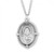 Sterling Silver Beaded-Edge Sacred Heart of Jesus Pendant - 24" Chain