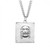 Sterling Silver Shroud of Turin Medal - 24" Chain