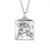 Sterling Silver Square Head of Christ Pendant - 24" Chain