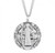 Sterling Silver Round St. Benedict Jubilee Medal - 27" Chain