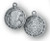 Sterling Silver Small Profile St. Benedict Round Medal - 18" Chain