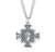 Sterling Silver St. Benedict Maltese Cross Medal - 24" Chain