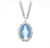Sterling Silver Weaved Filigree Frame Miraculous Medal Cameo Pendant - 24" Chain
