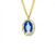 Gold-over Sterling Silver Genuine Cameo Oval Fancy-Edge Miraculous Medal - 18" Chain