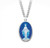 Sterling Silver Genuine Cameo Oval Miraculous Medal - 24" Chain