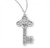 Sterling Silver Key to Heaven Pendant - 18" Chain