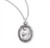 Sterling Silver Oval Scalloped St. Jude Medal - 18" Chain