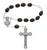 Sacred Heart of Jesus Brown Wood Auto Rosary
