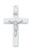 1 1/8" Sterling Silver Crucifix.  Crucifix comes on a 20" rhodium plated chain. A  deluxe gift box is included. Made in the USA.