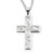 Sterling Silver Fancy Cross with Cubic Zirconia Center - 18" Chain