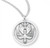 Sterling Silver Round Holy Spirit Medal - 20" Chain