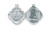 Sterling Silver Baroque Confirmation Medal - 18" Chain