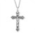 Sterling Silver Leaf-Design Crucifix - 24" Chain