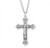 Sterling Silver Scroll-Design Crucifix Pendant - 24" Chain