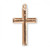 1 1/4" Gold over Sterling Silver Cross with Black Enamel.  A 20" Gold Plated Curb Chain is Included with a deluxe velour gift box. Dimensions: 1.3" x 0.8" (33mm x 20mm). Made in the USA 