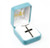 Sterling Silver Black Enameled Cross Pendant - 20" Chain