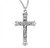 1" Sterling Silver Budded tip crucifix pendant. sterling silver crucifix comes on an 18" genuine rhodium curb chain. Dimensions: 1.2" x 0.7" (30mm x 18mm).  Crucifix presents in a deluxe velour gift box. Made in the USA