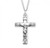 Sterling Silver Starburst Crucifix Pendant - 24" Chain
