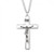 Sterling Silver High Polish Crucifix Pendant - 24" Chain