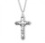 Sterling Silver Ornate Crucifix Pendant - 24" Chain