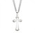 Sterling Silver Petite Cut-Out Cross Pendant - 18" Chain