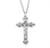 Sterling Silver Sacred Heart Crucifix Pendant - 24" Chain