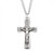 Sterling Silver Floral-Design Crucifix - 24" Chain