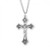 Sterling Silver Crucifix Pendant - 1 7/8" Men's Ornamental Sterling Silver Crucifix Pendant with a 24 inch genuine rhodium plated chain in a deluxe velour gift box.