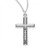 Sterling Silver Fancy Etched Inlay Cross Pendant - 18" Chain