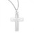 Sterling Silver or Gold-over Sterling Silver Engraved Cross Pendant - 18" Chain