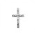 Women's Flower Tipped Sterling Silver Cross 1707