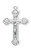 Sterling Silver 1 3/8" Budded Crucifix. Budded crucifix comes on a 24" rhodium plated endless curb chain. Pendant comes in a deluxe velour gift box. Made in the USA!