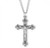 Sterling Silver High Polish Fancy Crucifix Pendant - 24" Chain