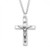 Sterling Silver Etched Crucifix Pendant - 20" Chain