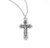 Sterling Silver or Gold-over Sterling Silver Small Fancy Filigree Crucifix - 18" Chain