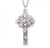 Sterling Silver Pierced "IHS" Crucifix Pendant - 24" Chain