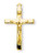 Gold Plated Sterling Silver Crucifix Pendant with an 18" Gold Plated Chain