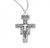 Sterling Silver Large San Damiano Crucifix Pendant - 20" Chain