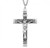 Sterling Silver Floral-Design Crucifix Pendant - 24" Chain