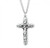 Sterling Silver Art-Deco Tapered Crucifix Pendant - 24" Chain