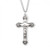 Sterling Silver "IHS" Tapered Crucifix Pendant - 24" Chain