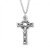 Sterling Silver Deep Relief Crucifix Pendant - 24" Chain