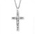 Sterling Silver Swirl Design Crucifix Pendant - 24" Chain