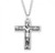 Sterling Silver "Stat Crux Dum Volvitur Orbis" Crucifix Pendant - 24" Chain