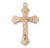 1 1/8" Women's Swirl tipped decorative 16K Gold over Sterling Silver Crucifix on an  gold plated chain. Made in the USA and includes a beautiful gift box. 