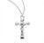 Sterling Silver or Gold-over Sterling Silver Slim Crucifix Pendant - 18" Chain