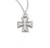 Sterling Silver or Gold-over Sterling Silver Maltese Beaded Cross Pendant - 18" Chain