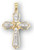 Gold Over Sterling Silver Crystal Zircon Cross Pendant ~ 1" Gold over sterling silver crystal zircon cross pendant comes  on an 18" gold plated chain and presents in a deluxe velour gift box.