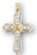 Gold Over Sterling Silver Crystal Zircon Cross Pendant ~ 1" Gold over sterling silver crystal zircon cross pendant comes  on an 18" gold plated chain and presents in a deluxe velour gift box.