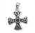 3/4" Sterling Silver Maltese Cross with Garnet Zircon. Maltese Cross with garnet Zircon comes on an 18" genuine rhodium plated curb chain.  Dimensions: 0.8" x 0.7" (20mm x 17mm). Maltese cross comes in a deluxe velour gift box. Made in USA.